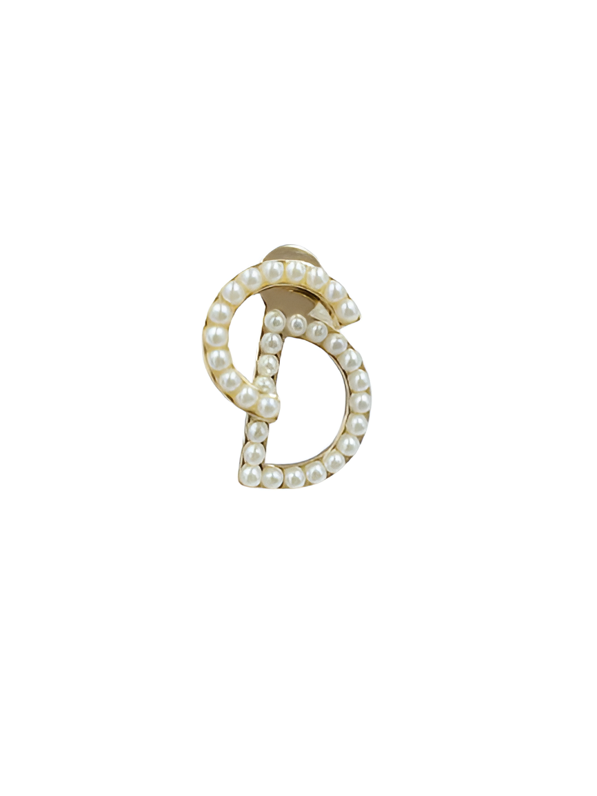 Dior Crystal D-Logo Earrings