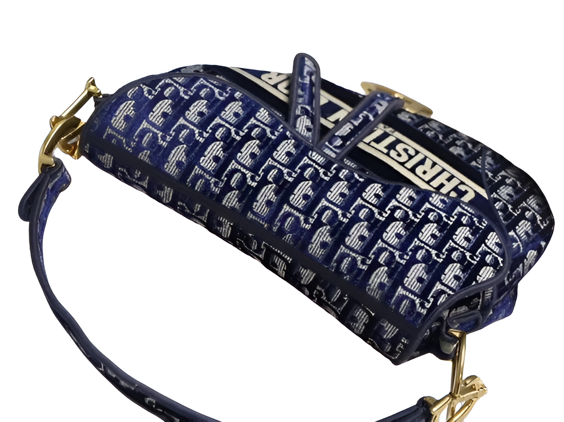 Dior Blue Oblique Saddle Bag