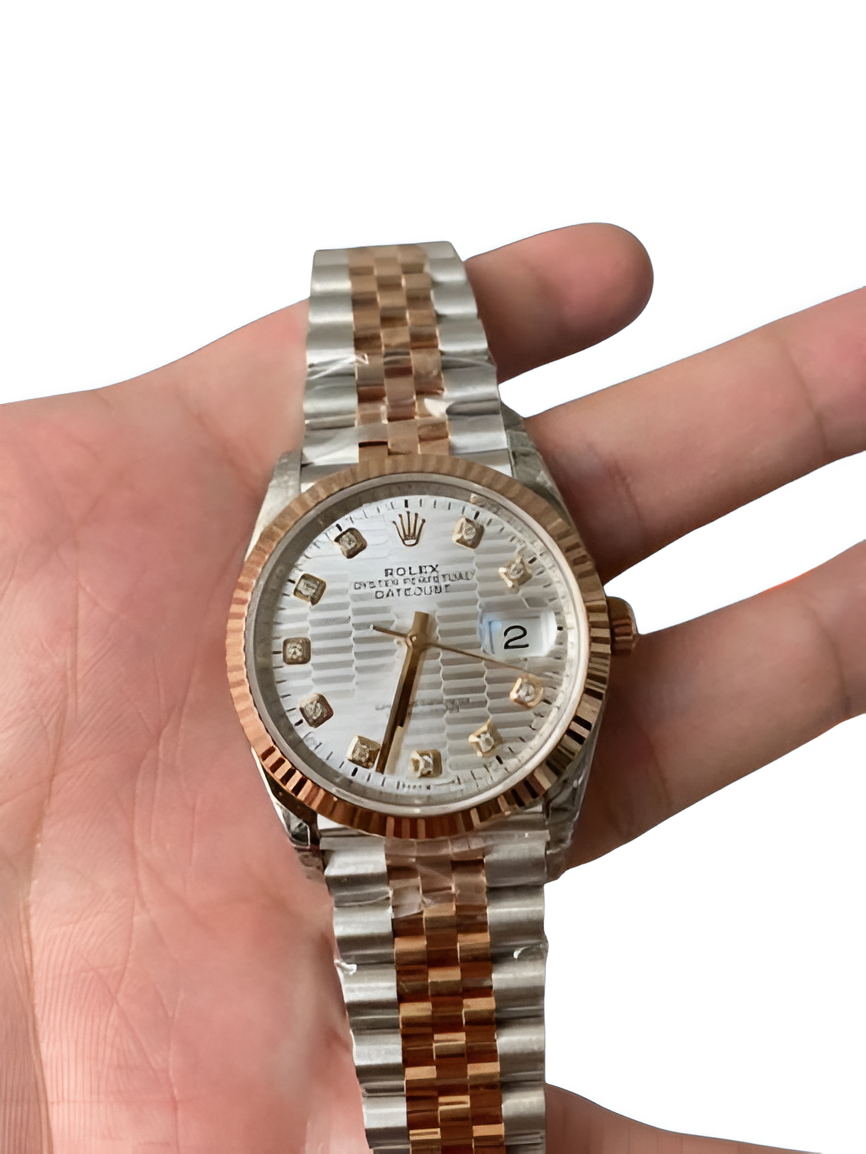 Rolex Datejust "Rose Gold & Silver Diamond" Edition
