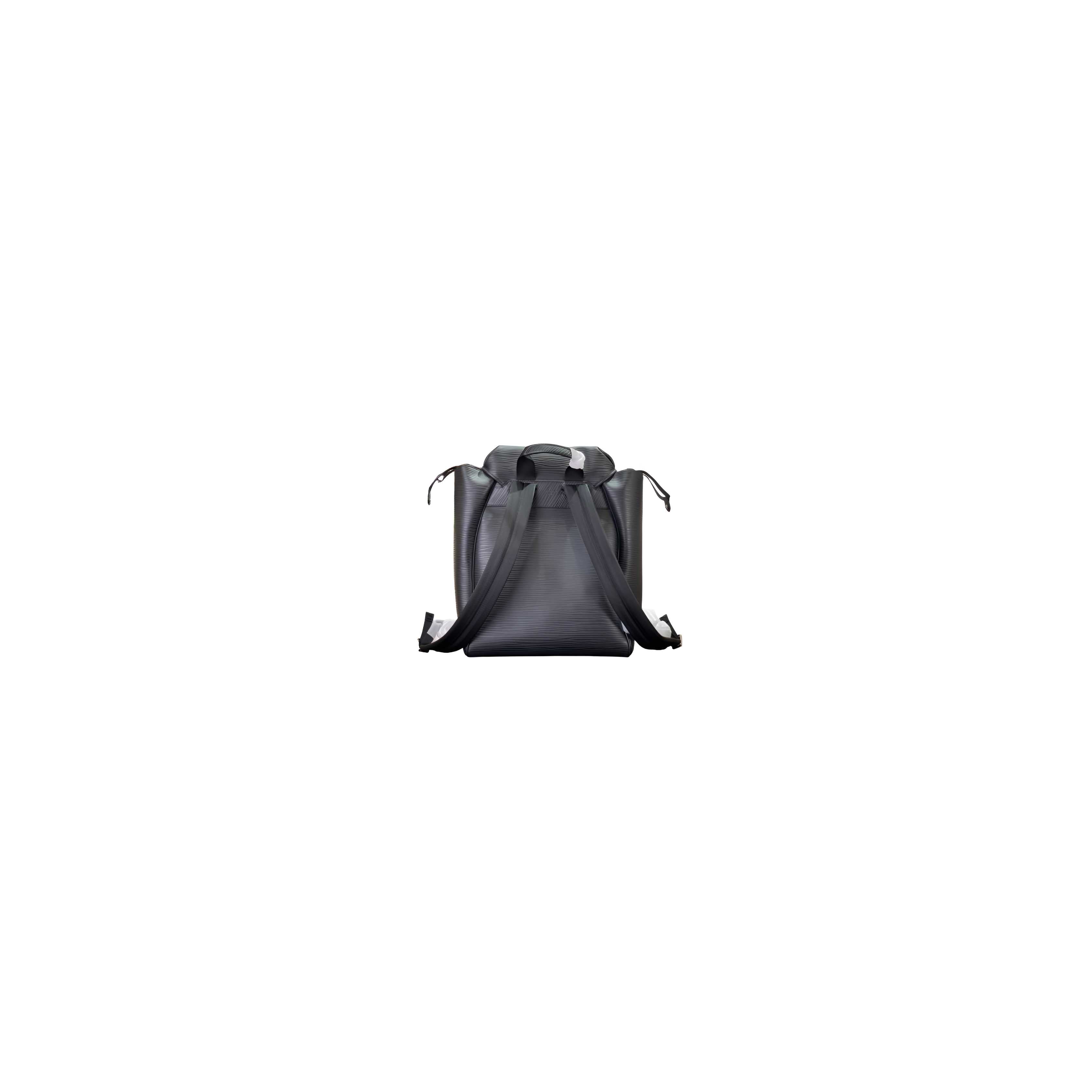 Louis Vuitton-inspired black backpack