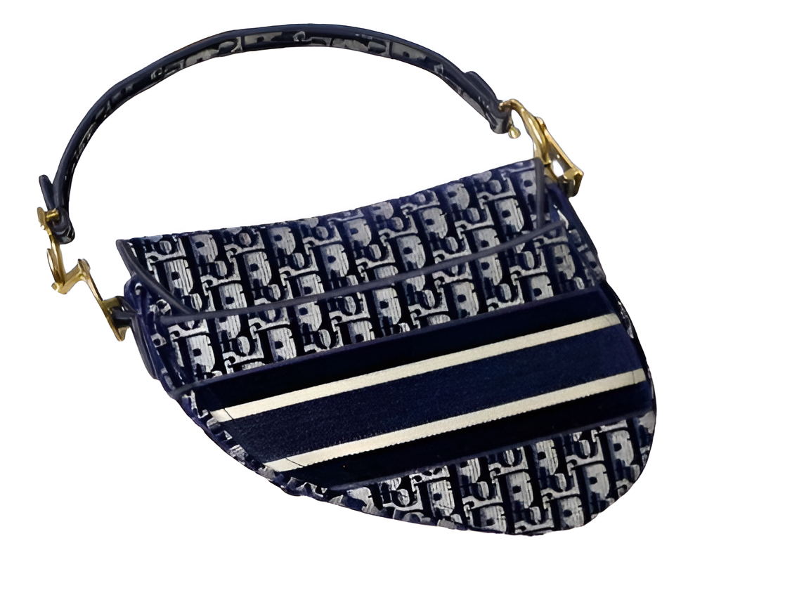 Dior Blue Oblique Saddle Bag