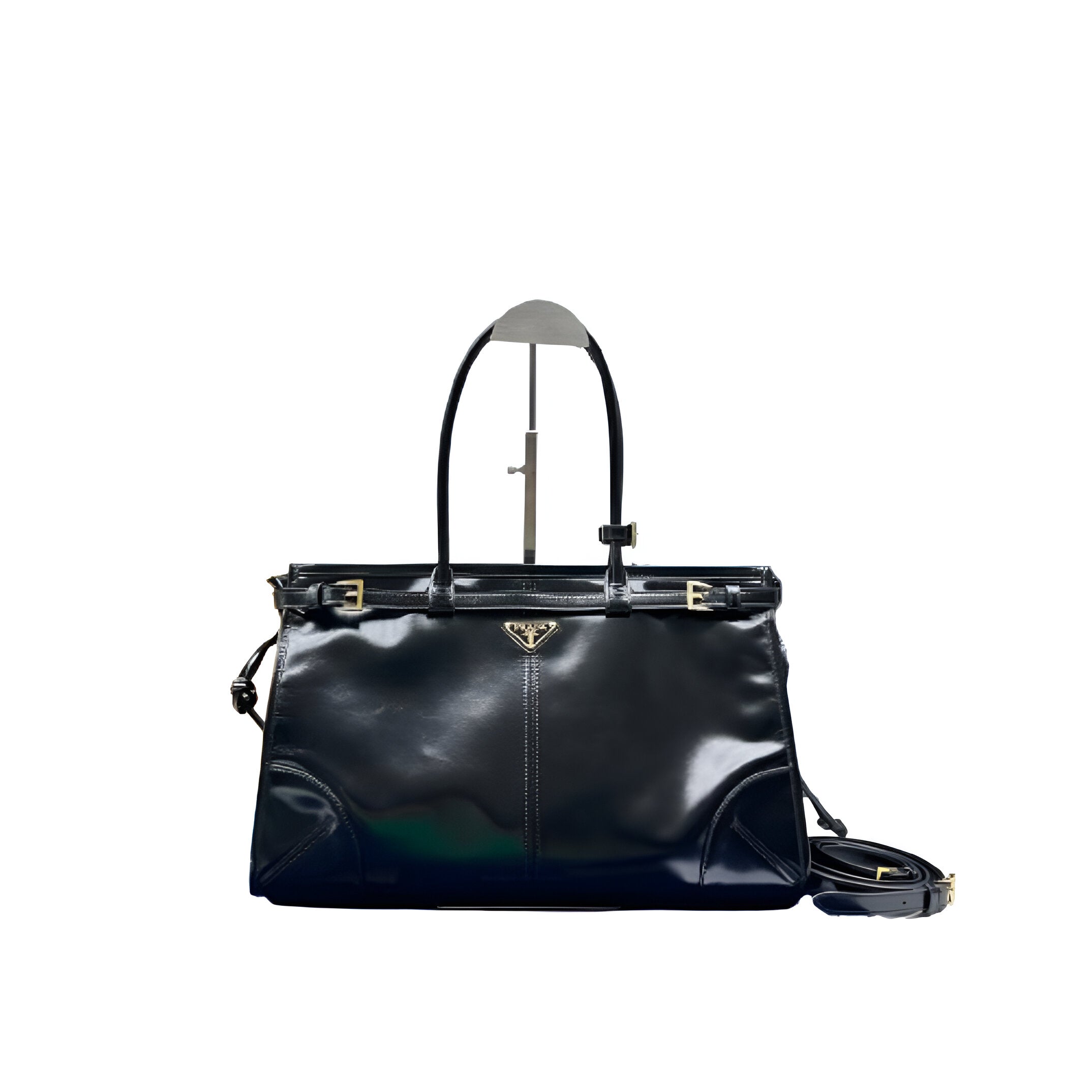 Prada Glossy Black Tote Bag