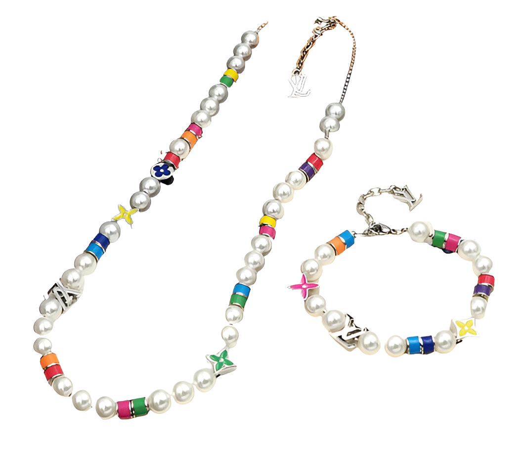Louis Vuitton Pearl & Multicolor Charm Bracelet