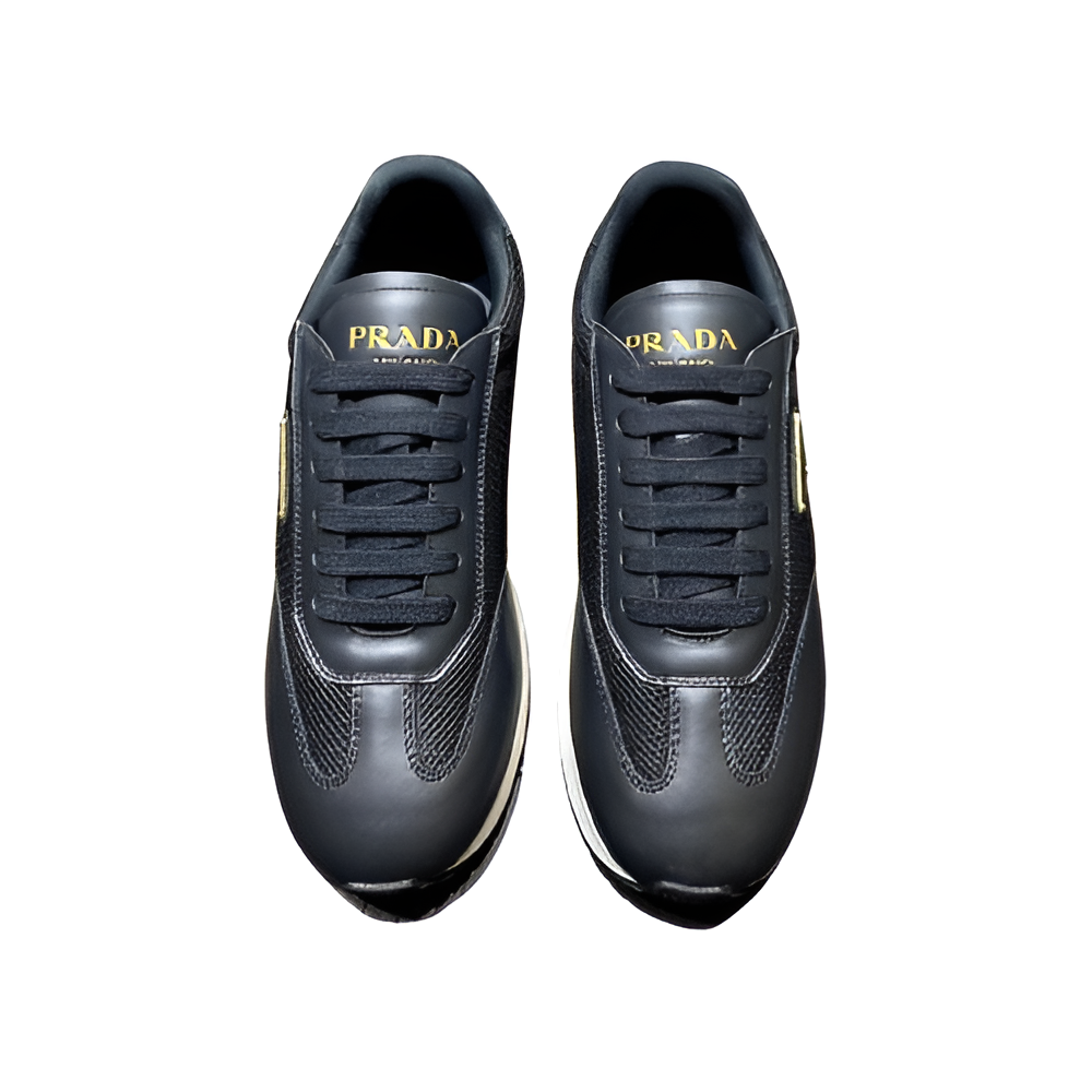 PRADA Men's Black Luxe Sneakers