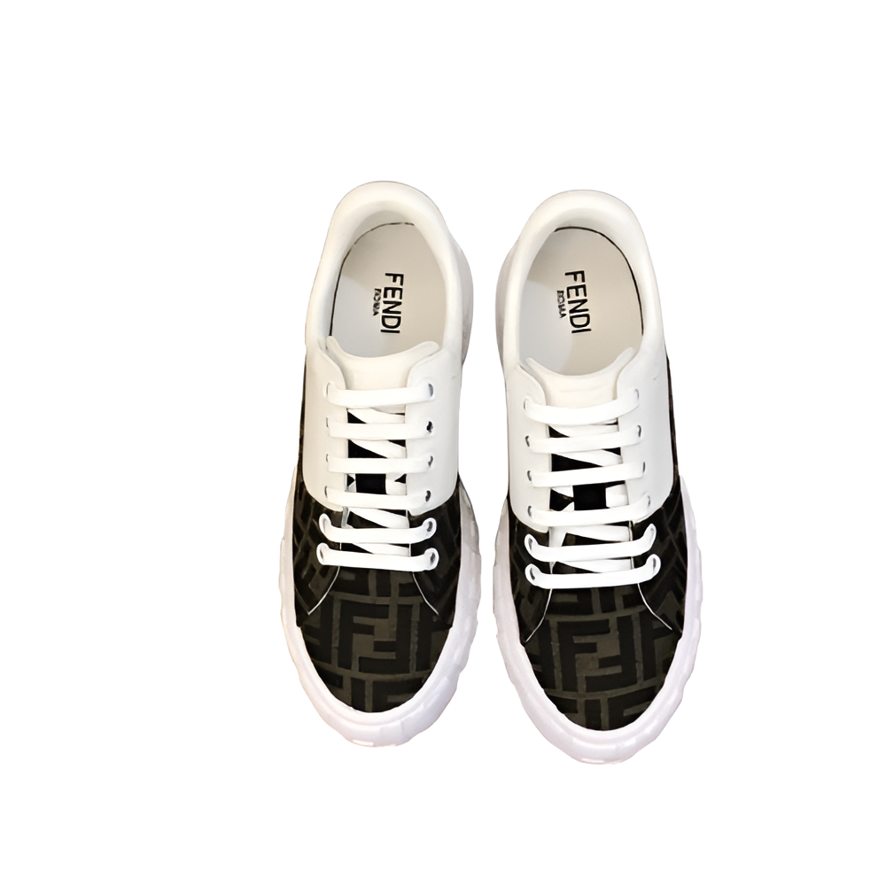 Fendi Men's Monogram Black & White Sneakers