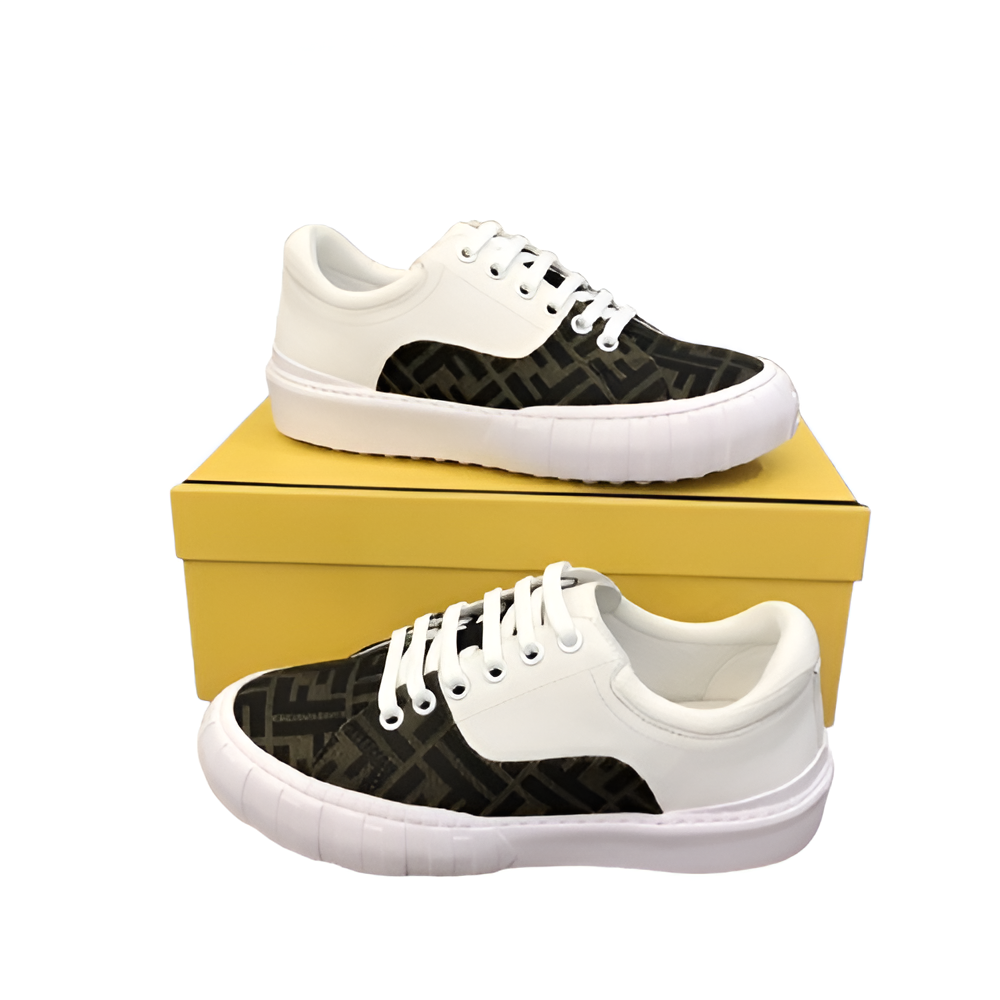 Fendi Men's Monogram Black & White Sneakers