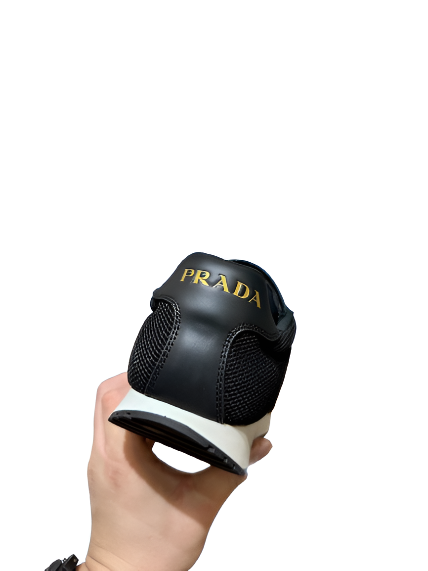 PRADA Men's Black Luxe Sneakers