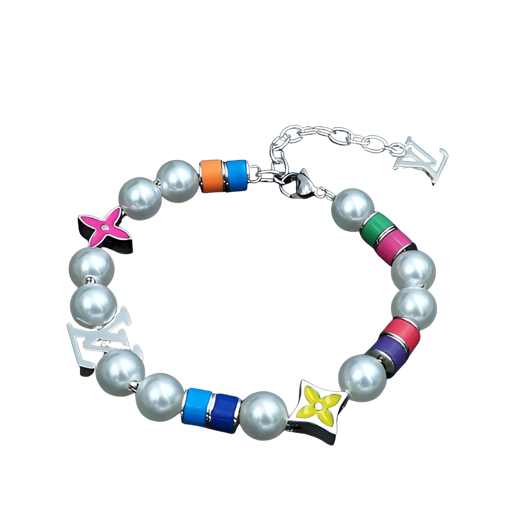 Louis Vuitton Pearl & Multicolor Charm Bracelet