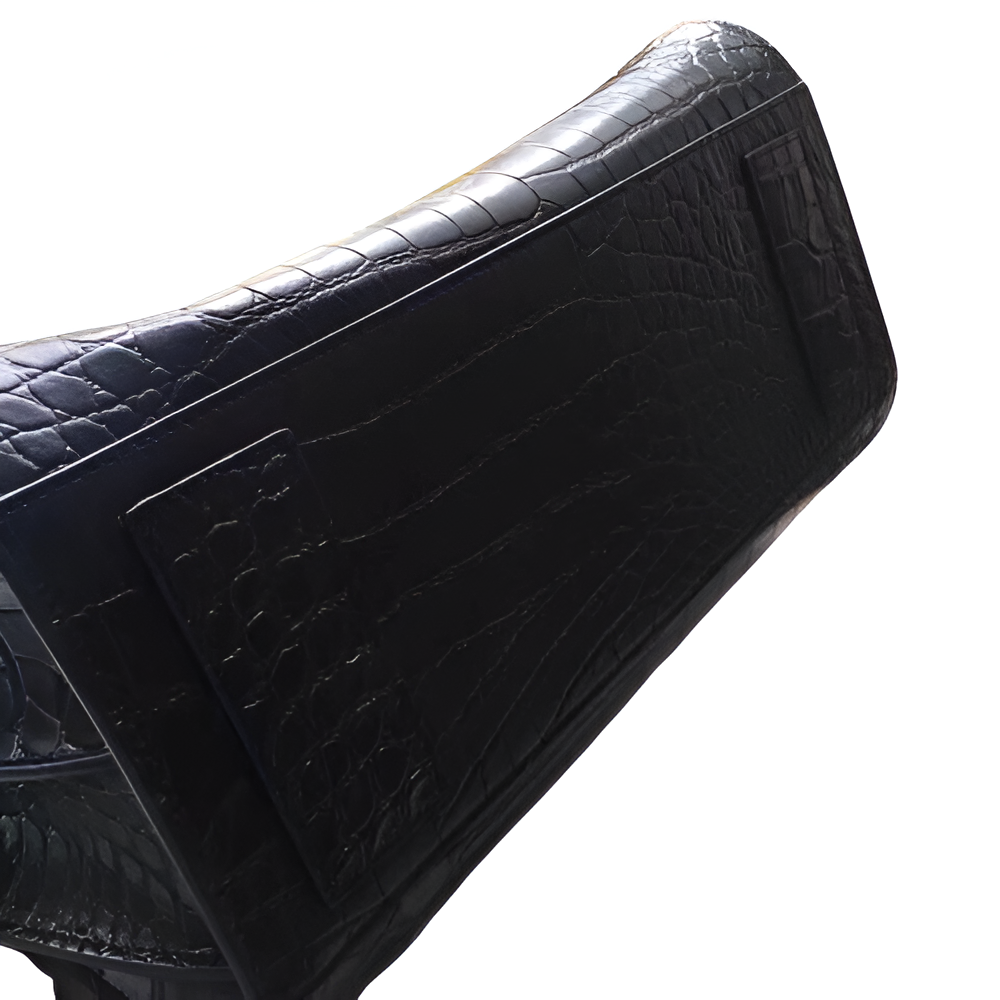YSL Croc-Embossed Leather Tote Bag