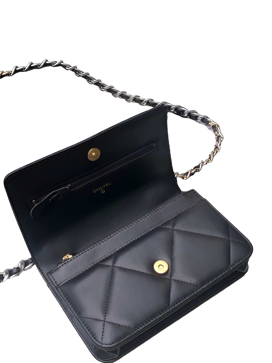 Chanel-Inspired Mini Quilted Crossbody Bag with Chain