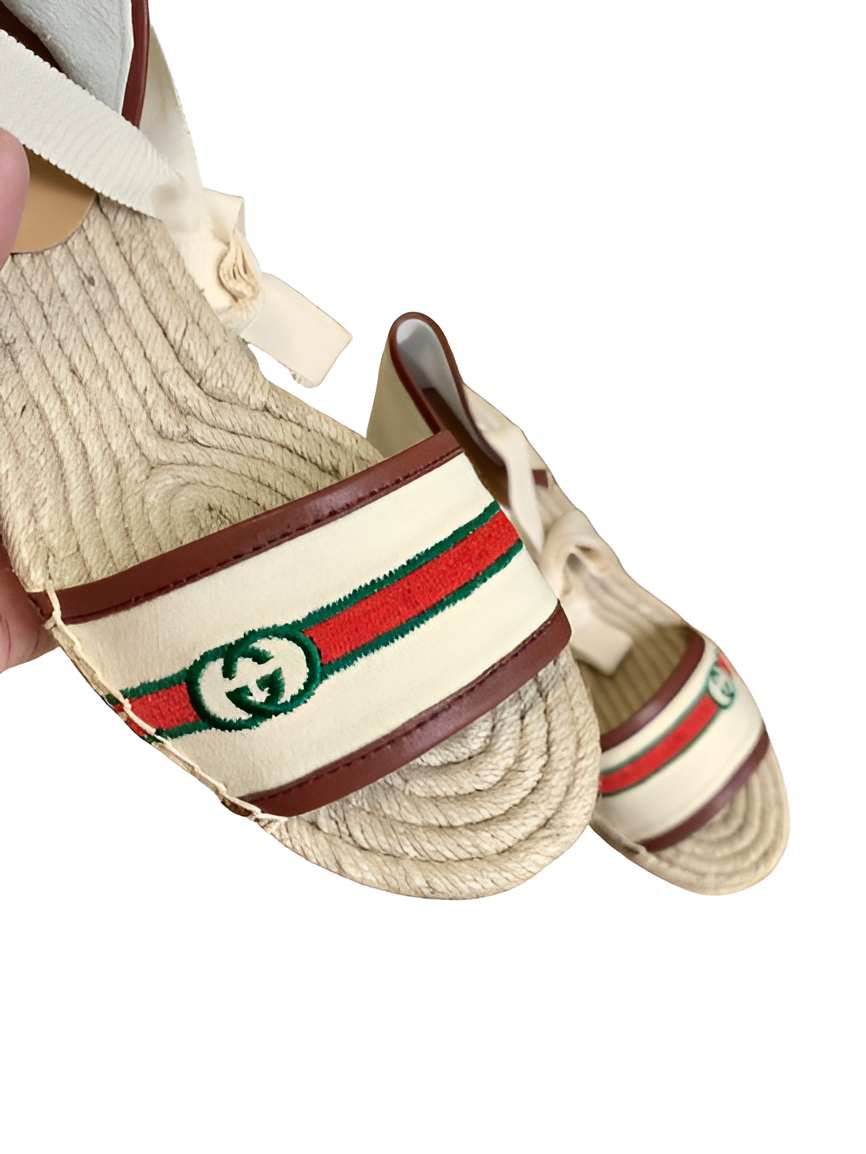 Gucci Striped Espadrille Women's Sandals