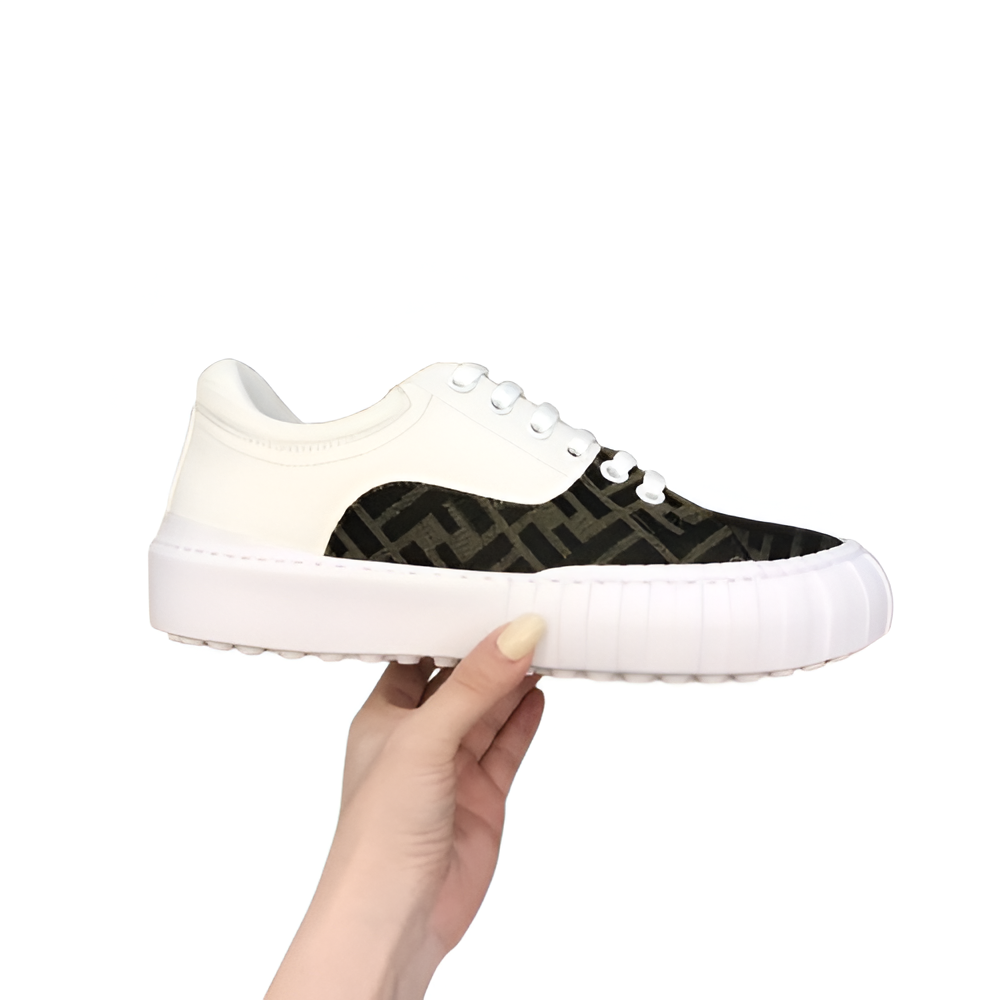 Fendi Men's Monogram Black & White Sneakers