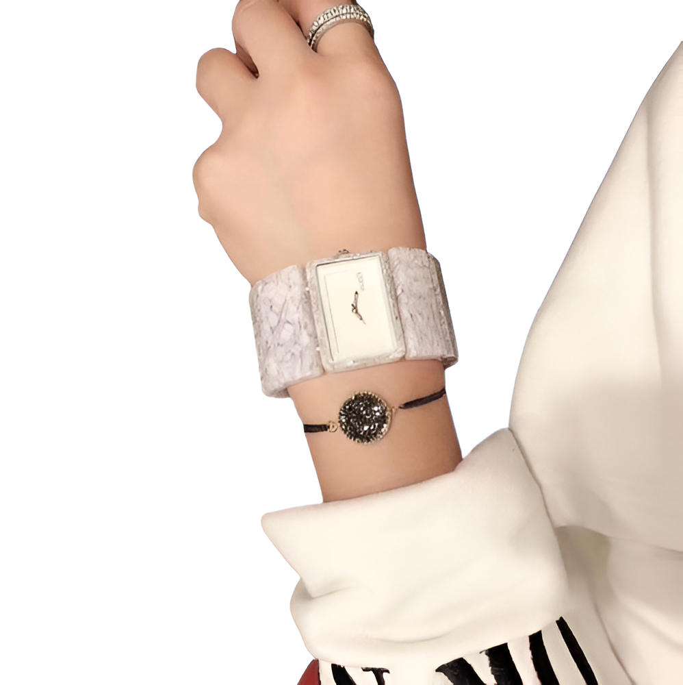 Gucci White Marble Texture Watch - Unique Square Dial