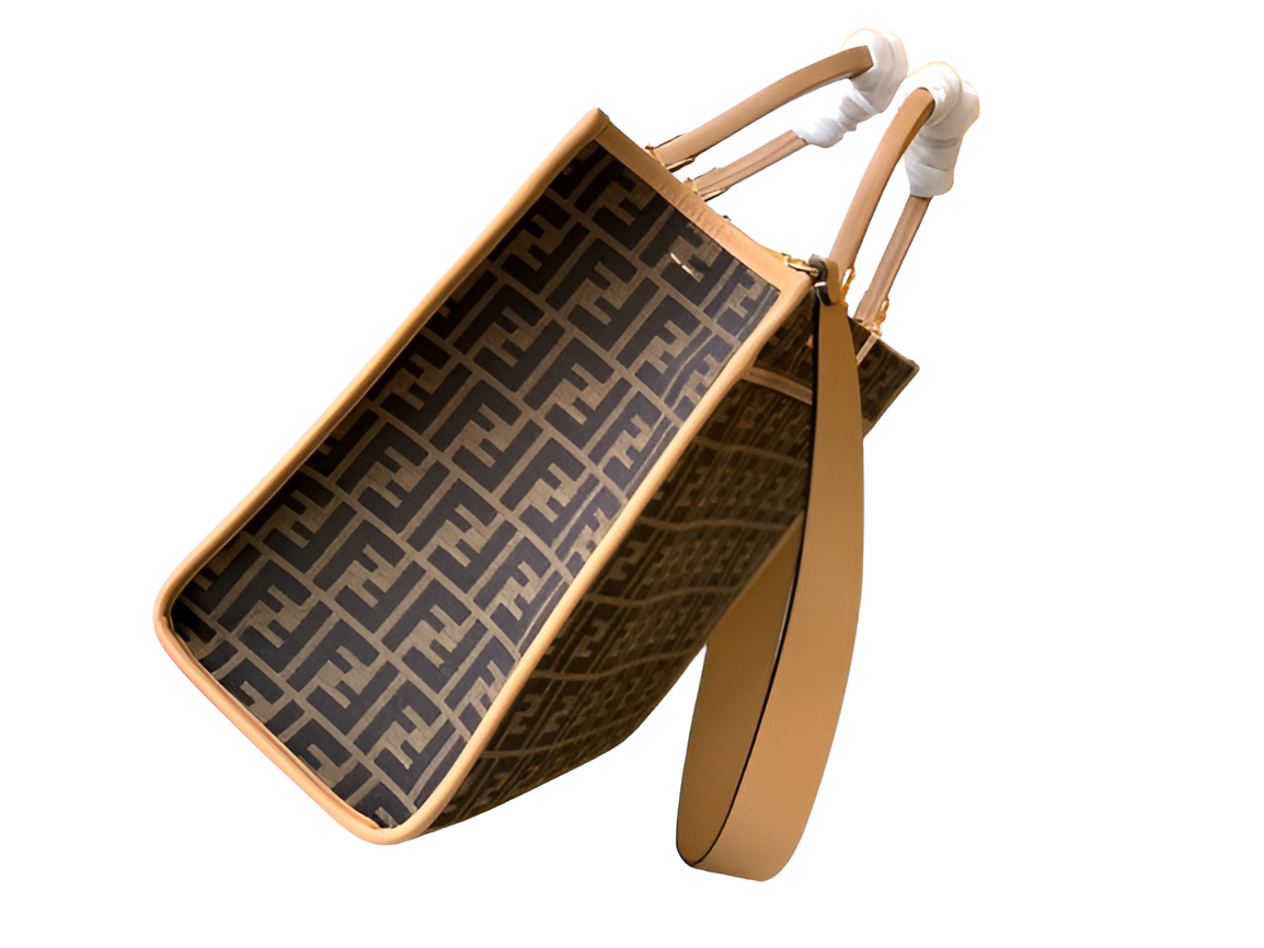 Fendi Monogram Canvas Tote Bag with Logo