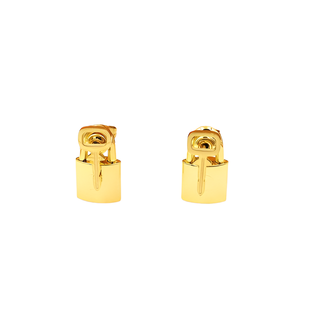 LV Padlock Earrings - Gold