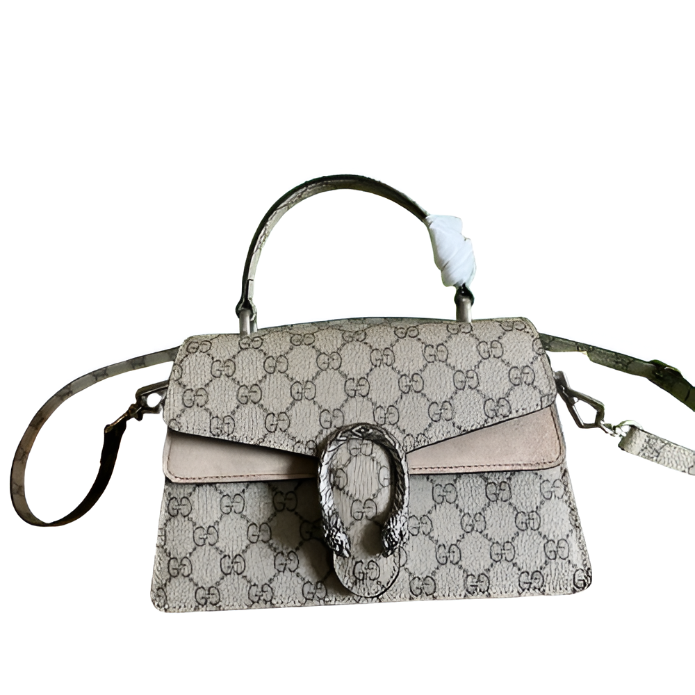 Gucci-inspired handbag in neutral tones