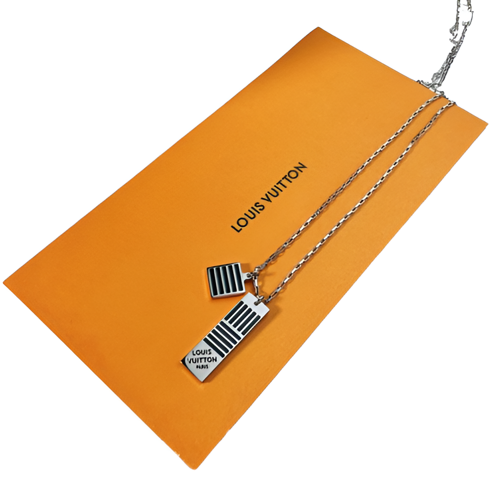 LV Striped Pendant Necklace