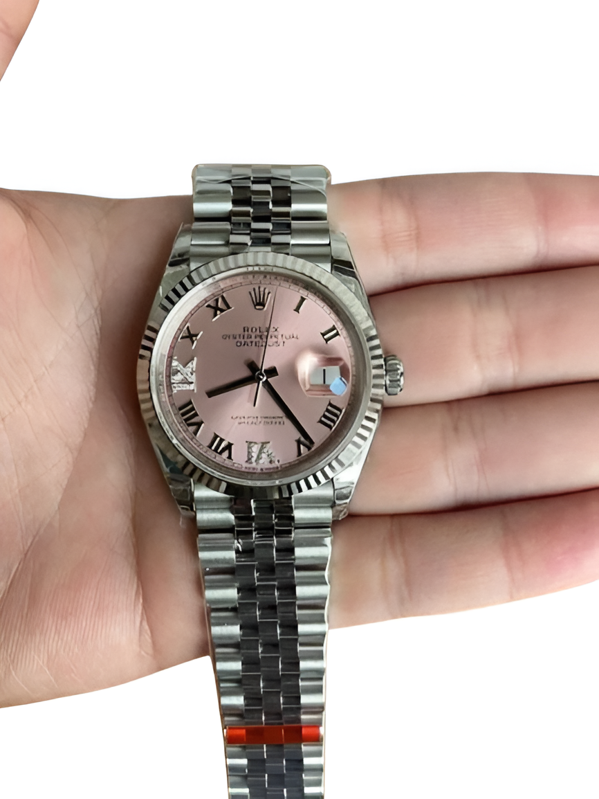 Rolex Datejust 36mm Pink Roman Dial