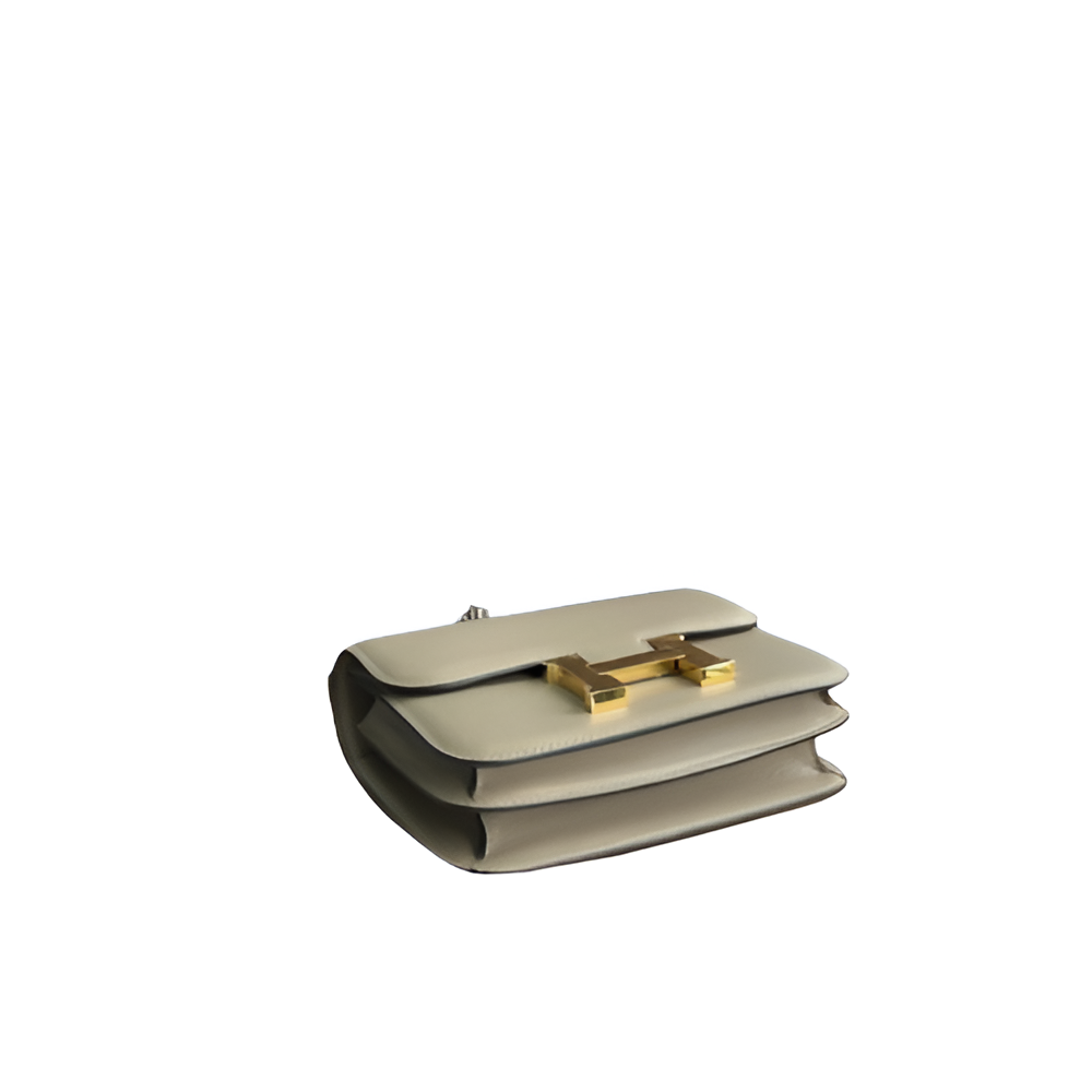 Hermes Gold Buckle Leather Crossbody Bag