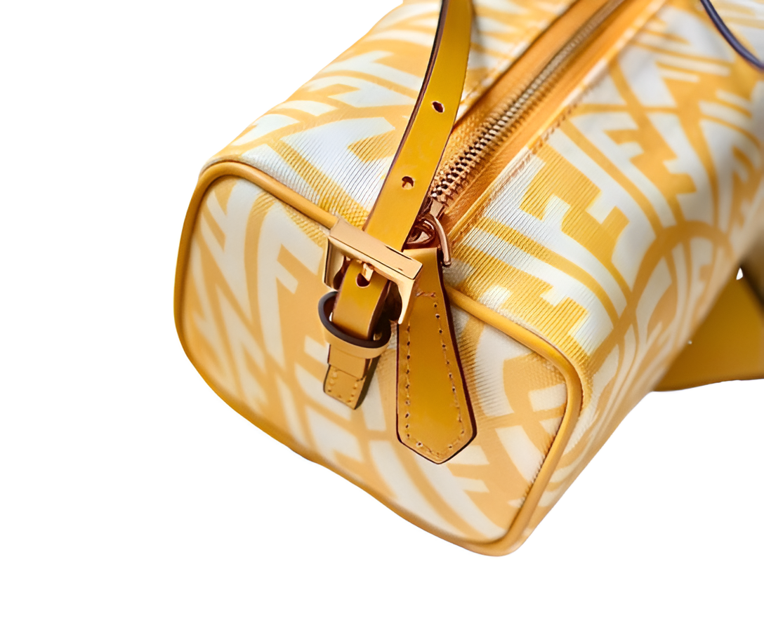 Fendi Yellow Monogram Cylinder Bag