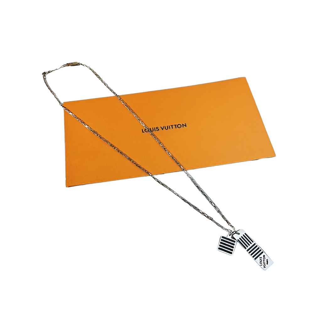 LV Striped Pendant Necklace