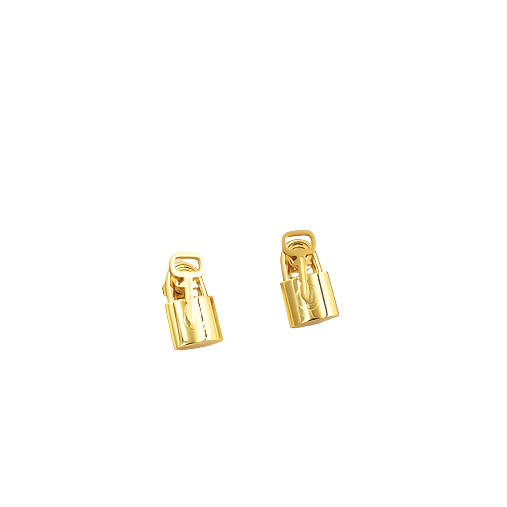 LV Padlock Earrings - Gold