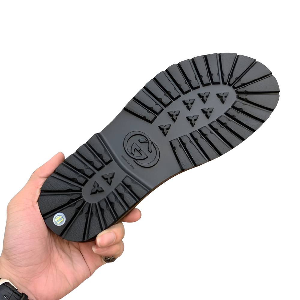 Gucci Beige Monogram Men's Slides