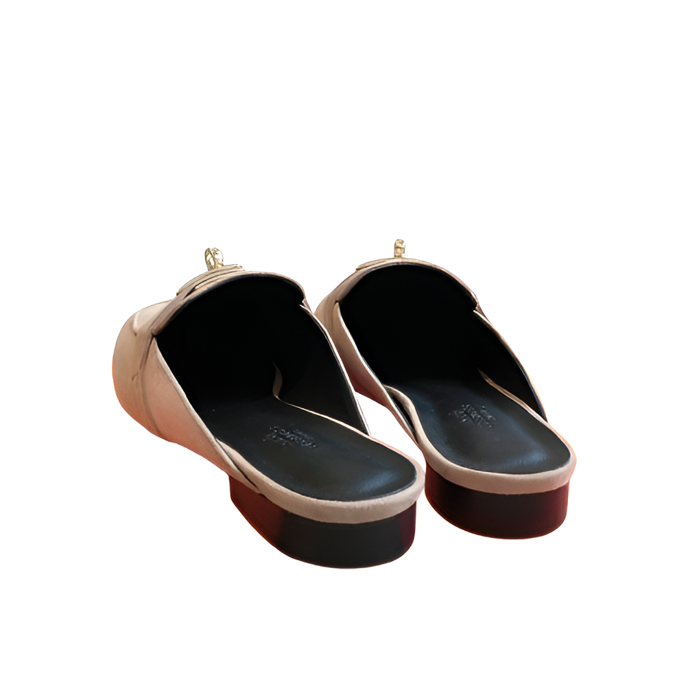 Hermes Men's Suede Beige Loafers