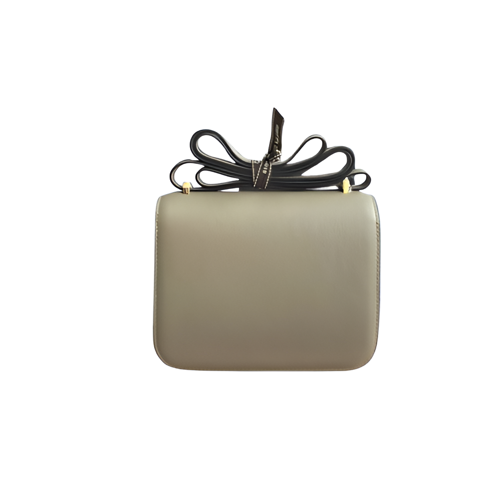 Hermes Gold Buckle Leather Crossbody Bag