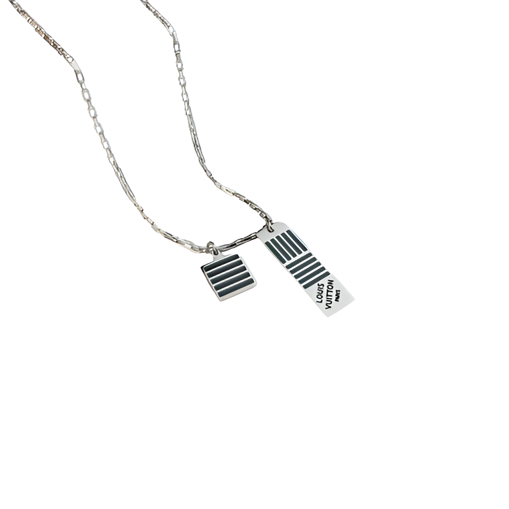 LV Striped Pendant Necklace