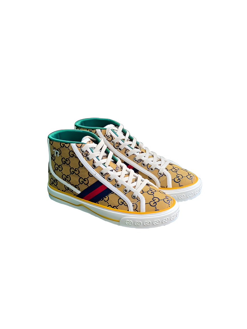 GUCCI Men's High-Top Monogram Sneakers