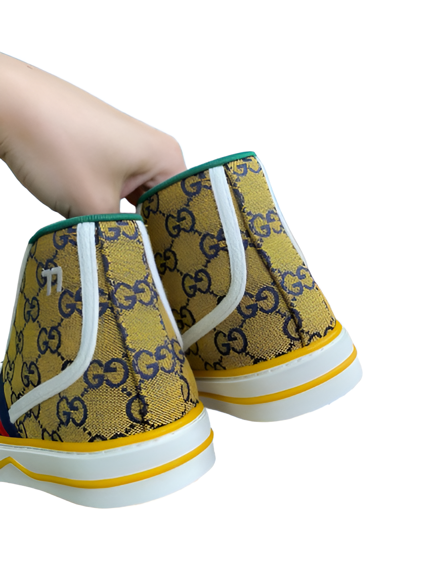 GUCCI Men's High-Top Monogram Sneakers
