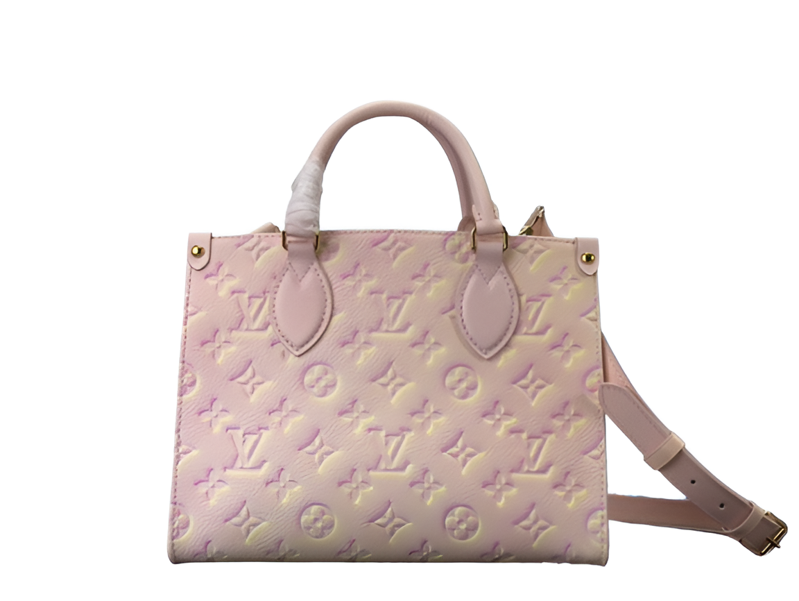 Louis Vuitton OnTheGo PM tote bag in a stunning pastel pink