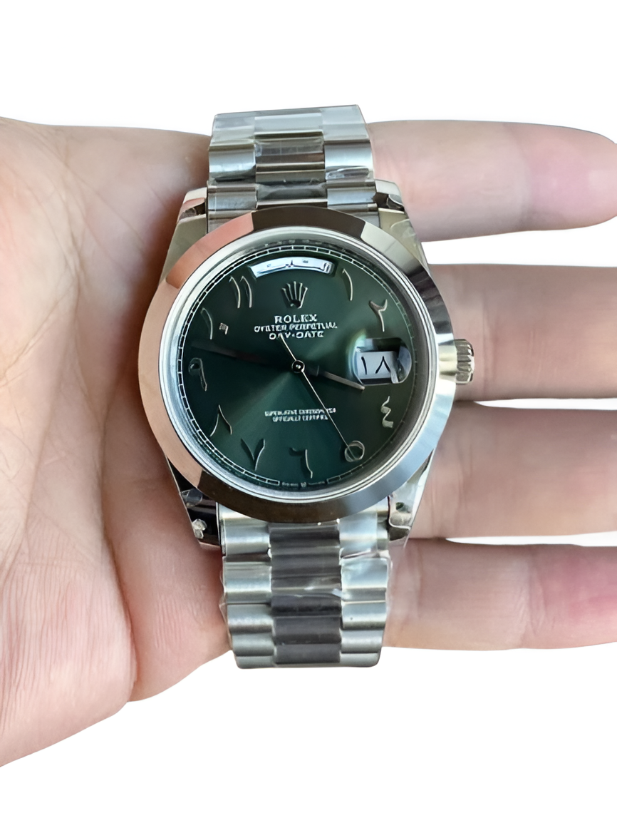 Rolex Oyster Perpetual Date Green Arabic Dial