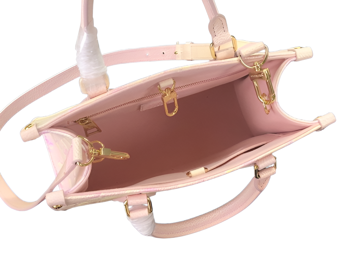 Louis Vuitton OnTheGo PM tote bag in a stunning pastel pink