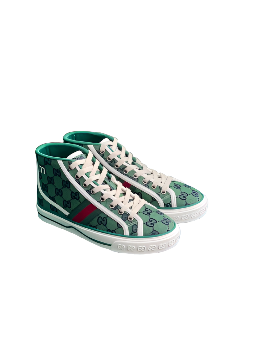 GUCCI Men's High-Top Monogram Sneakers