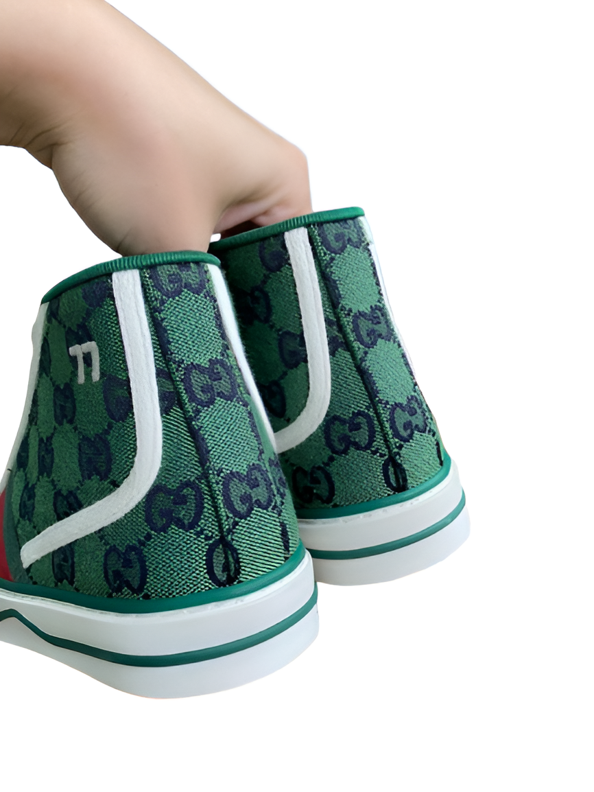 GUCCI Men's High-Top Monogram Sneakers