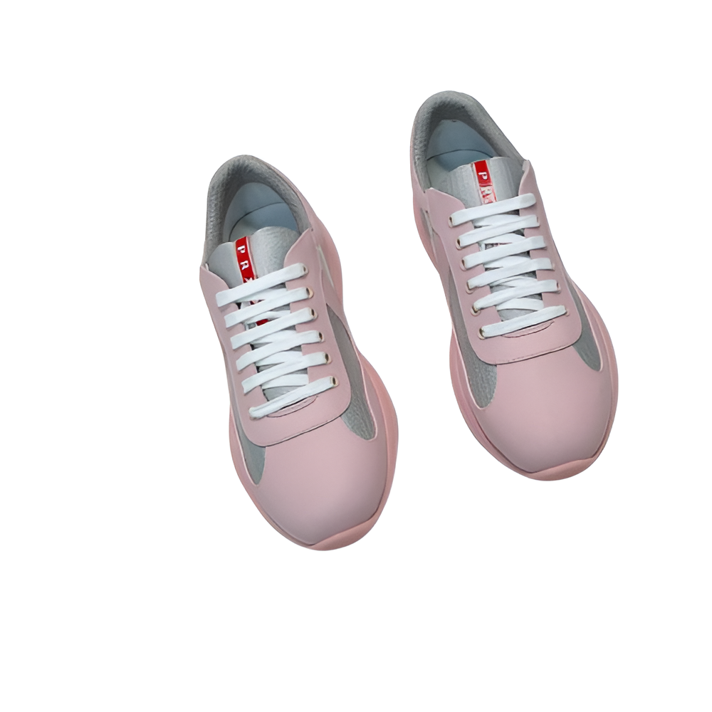 PRADA Men's Pink & Grey Sport Sneakers