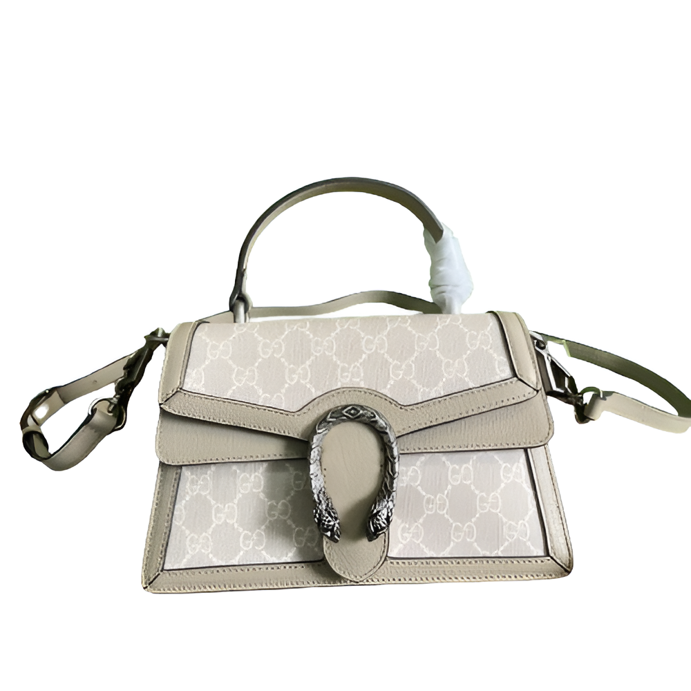 Gucci-inspired handbag in soft beige