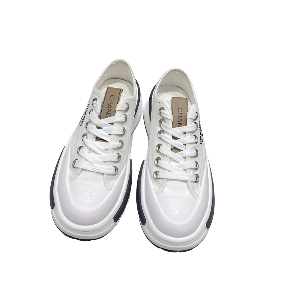CHANEL Women's White Low-Top Sneakers