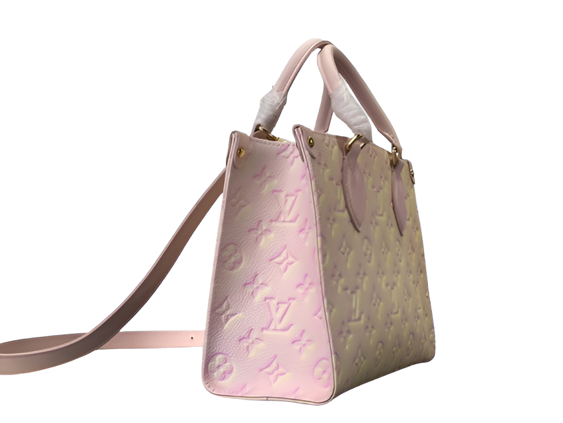 Louis Vuitton OnTheGo PM tote bag in a stunning pastel pink