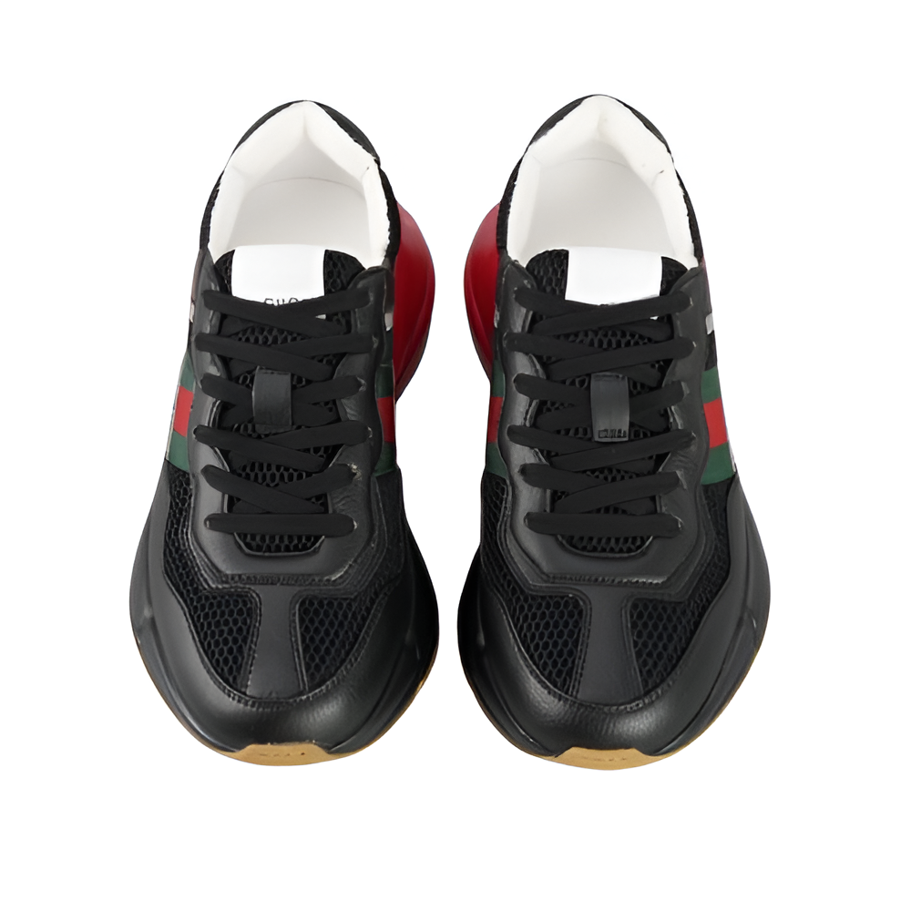 GUCCI Men's Mesh-Panel Leather Sneakers