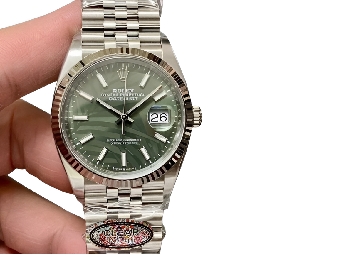 Rolex Datejust 36mm Green Palm Dial