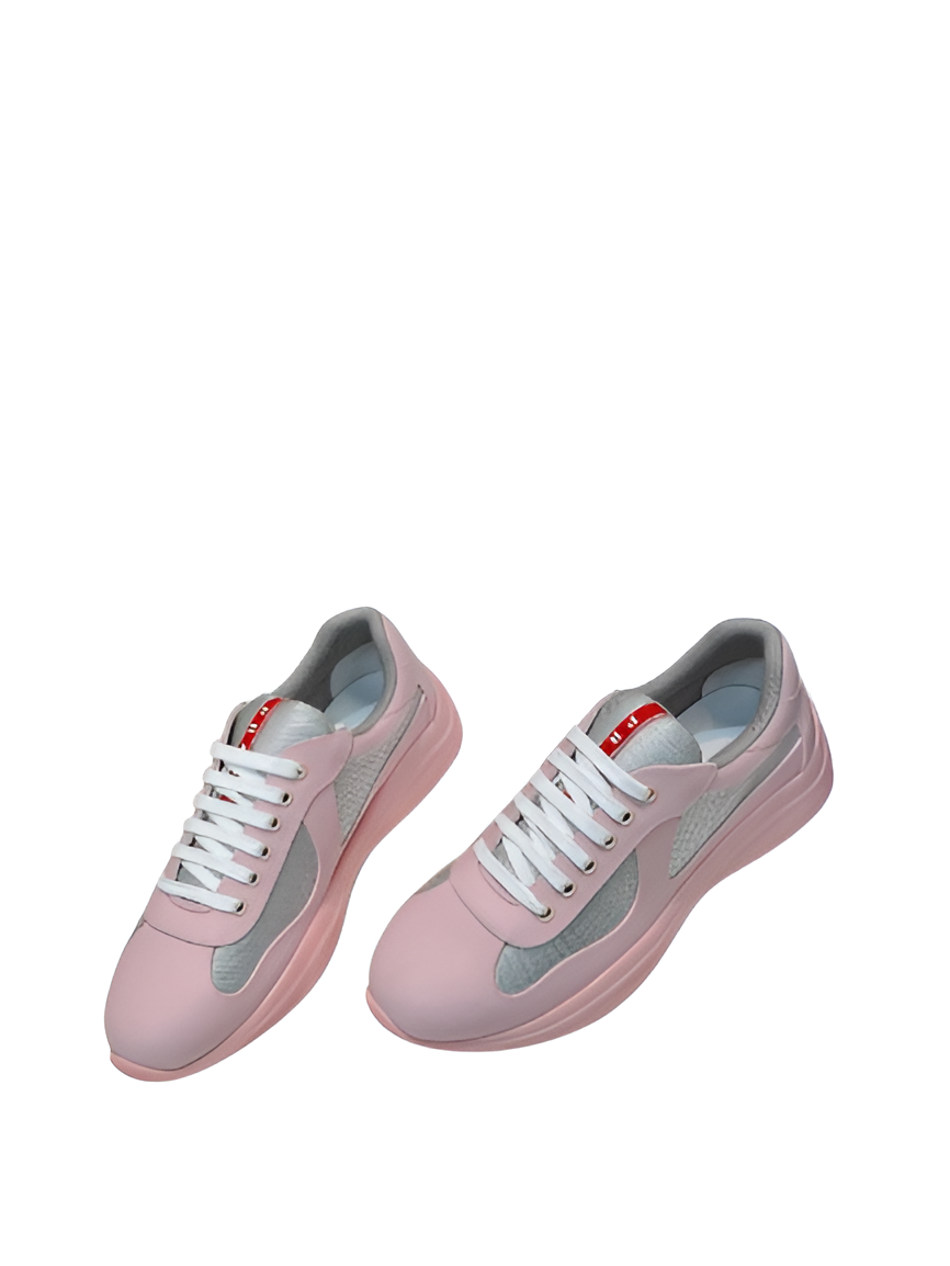 PRADA Men's Pink & Grey Sport Sneakers