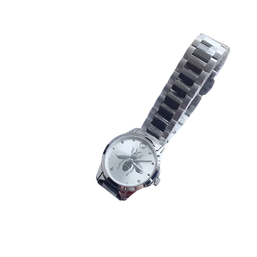 Gucci Silver Bee Motif Watch - Starry Dial Design
