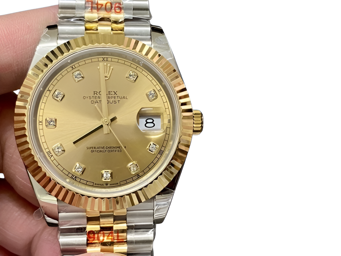Rolex Datejust 41mm Champagne Diamond Dial Two-Tone