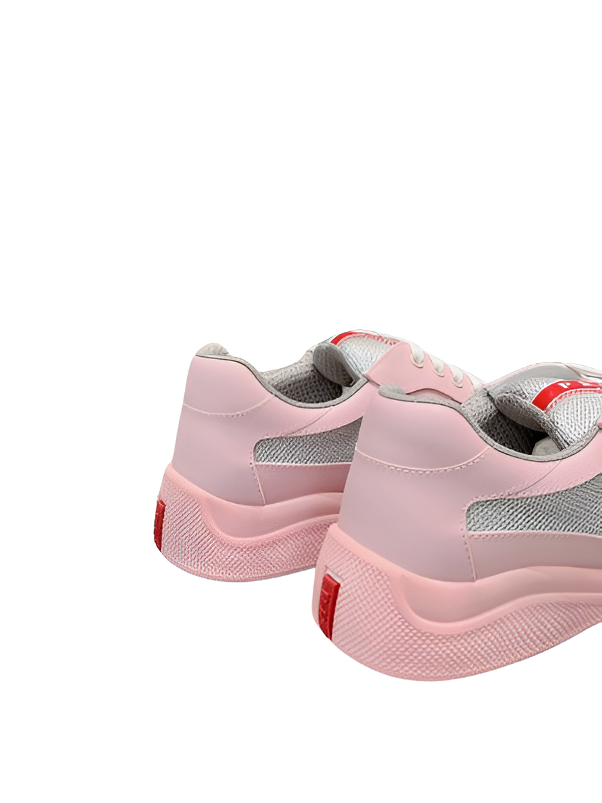 PRADA Men's Pink & Grey Sport Sneakers