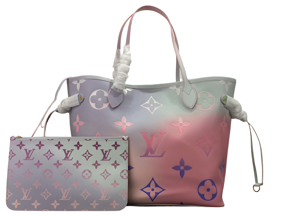 Louis Vuitton Neverfull MM tote bag in a stunning gradient Monogram pattern