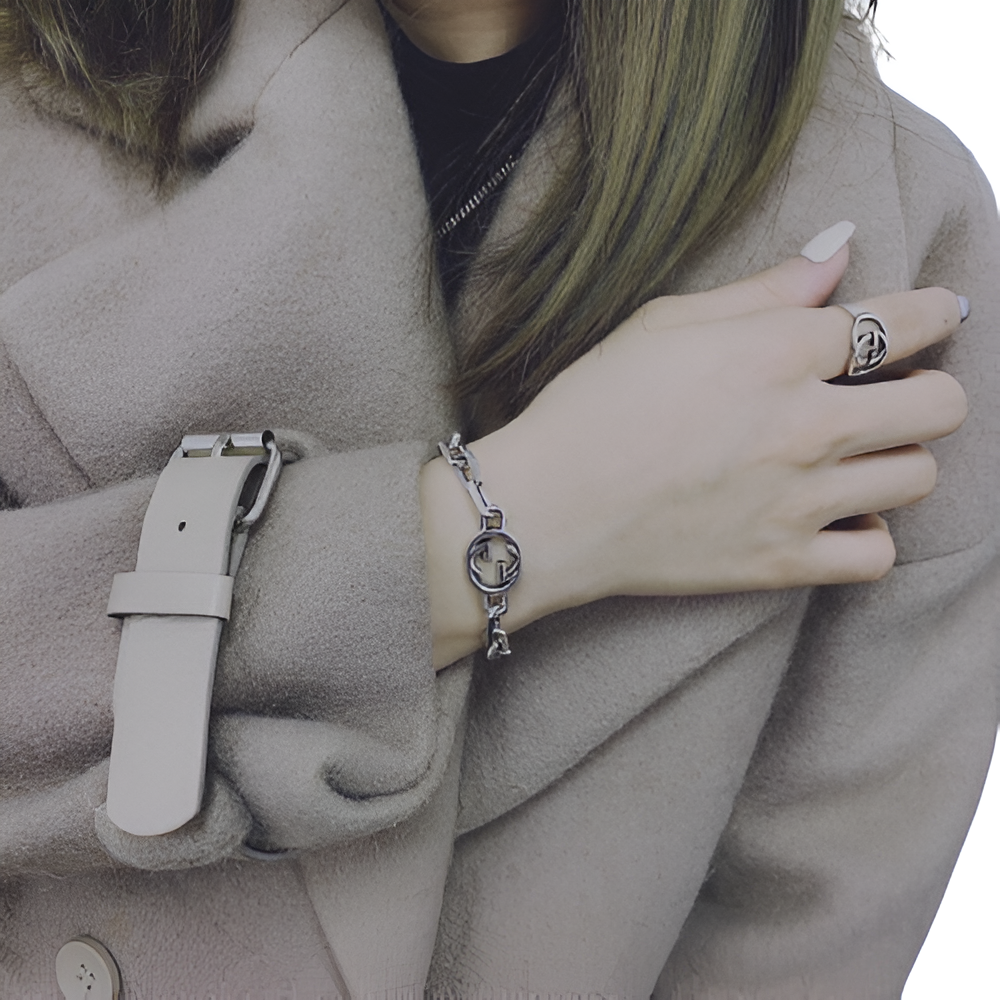 GUCCI Silver Chain Link Bracelet