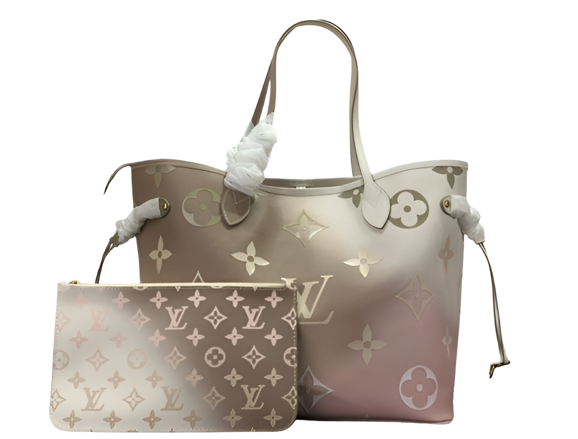 Louis Vuitton Neverfull MM tote bag in a stunning gradient Monogram pattern